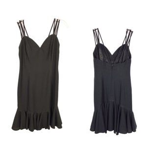 LILLIE RUBIN Vintage Black Strappy Cocktail Mini